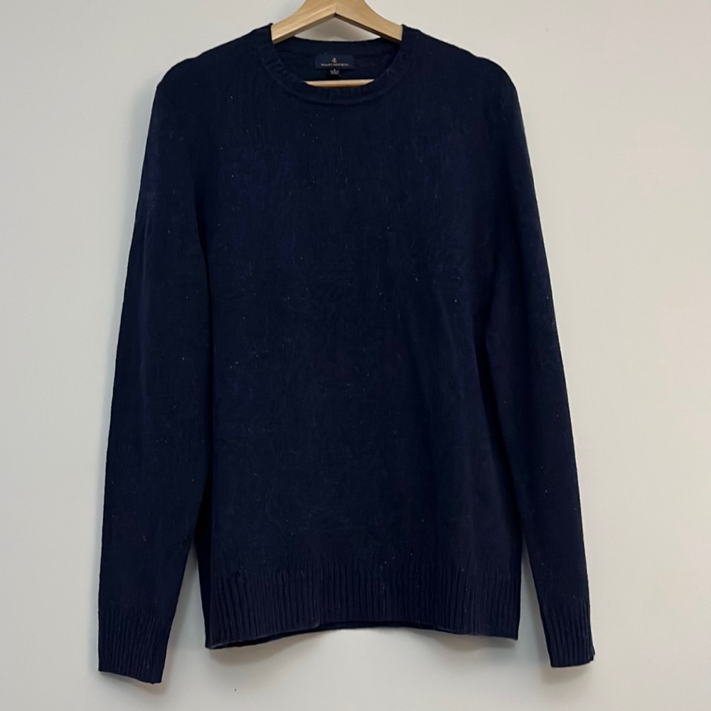 NWOT Brooks Brothers Wool Sweater L Blue w/Speckle Detailing